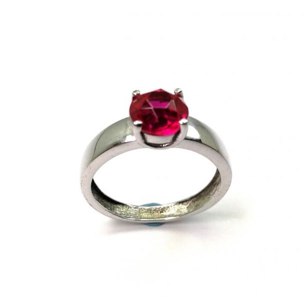 Silber Ring mit synthetischem Rubin