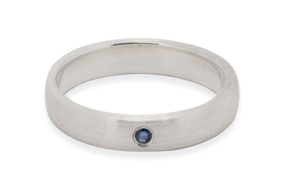 Eleganter Bandring mit einem Saphir aus 925 Sterlingsilber – Bild 2