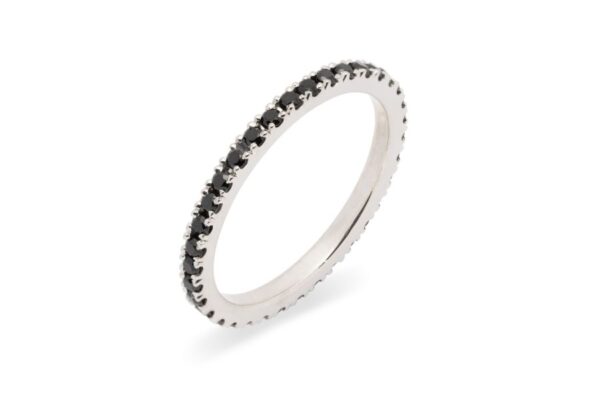 Memoire Ring mit schwarzen Spinellen