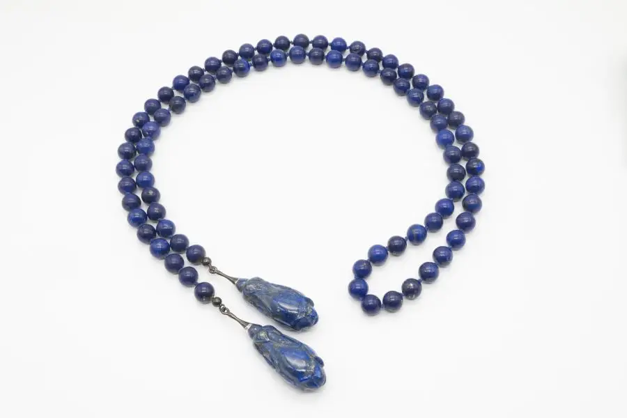 Lange Lapis Lazuli Kette in offener Form