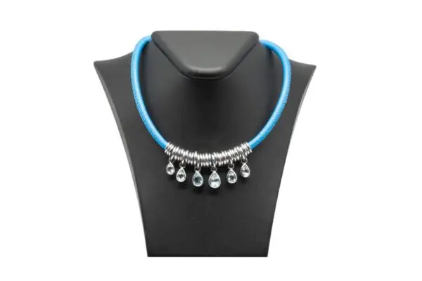 Blautopas Collier "Swinging Topas"