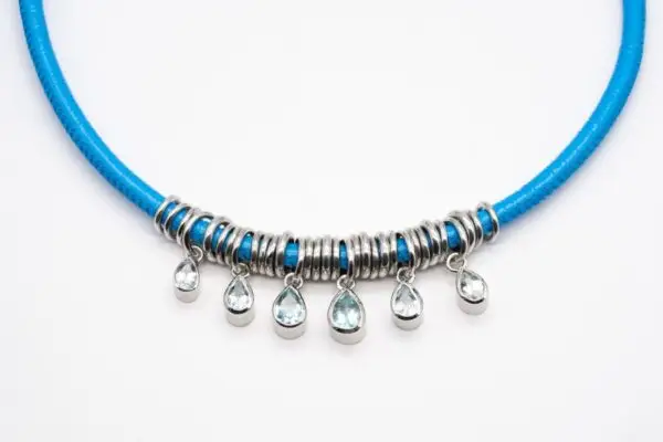 Blautopas Collier "Swinging Topas" – Bild 3