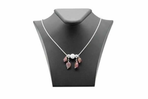 Kette mit pinken Turmalinen aus Silber