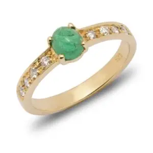 Smaragd Ring aus Gold mit Diamanten